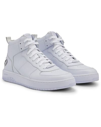 HUGO High-top Trainers With Bubble Branding - White
