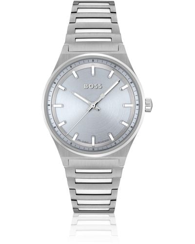 BOSS Link-bracelet Watch With Silver-tone Dial - Grey