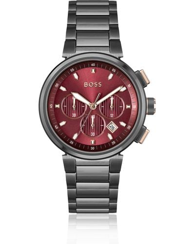 BOSS One Chronograph Bracelet Watch - Red
