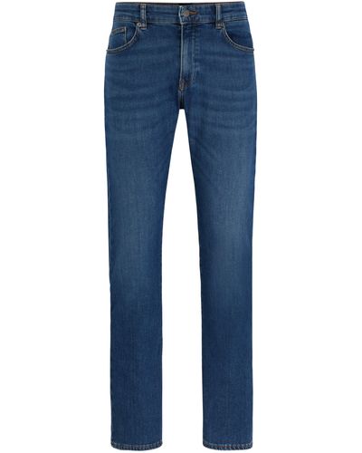 BOSS Slim-fit Jeans Van Comfortabel Blauw Stretchdenim