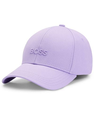 BOSS Cotton-twill Cap With Embroidered Logo - Purple