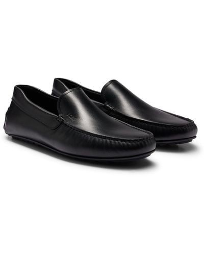 BOSS by HUGO BOSS Nappa-leather Moccasins With Driver Sole And Full Lining - Black