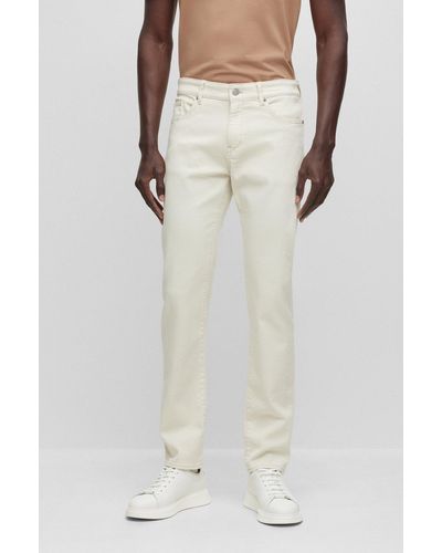 BOSS Slim-fit Jeans In Super-soft Italian Denim - White