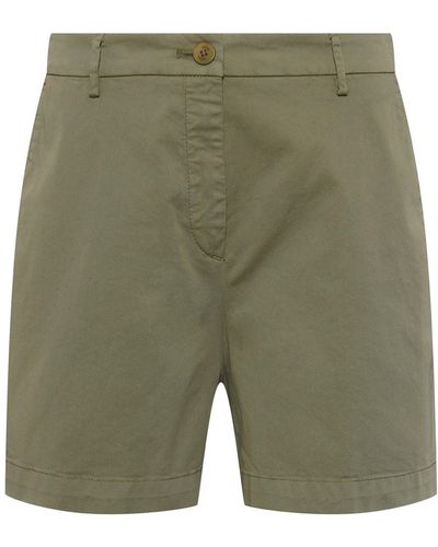 HUGO Regular-fit Shorts In Stretch-cotton Twill - Green