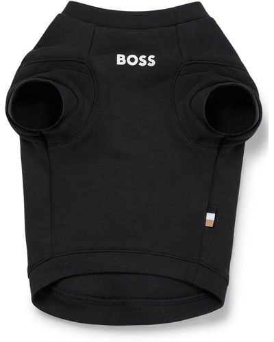 BOSS Dog T-shirt In Cotton-blend Jersey - Black