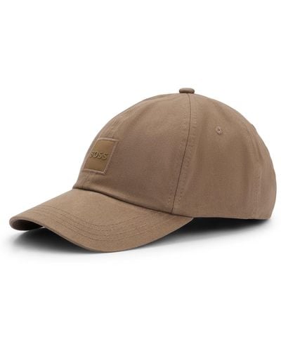 BOSS Cotton-twill Cap With Logo Patch - Brown