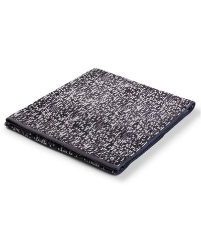 BOSS Blue Cotton-jacquard Bath Sheet With Sateen Border - Grey