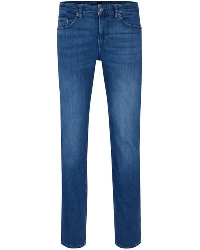 BOSS Slim-fit Jeans Van Blauw Italiaans Denim Met Een Kasjmierfeel