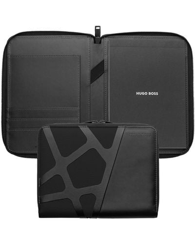 BOSS Black A5 Conference Folder In Nylon And Faux Leather