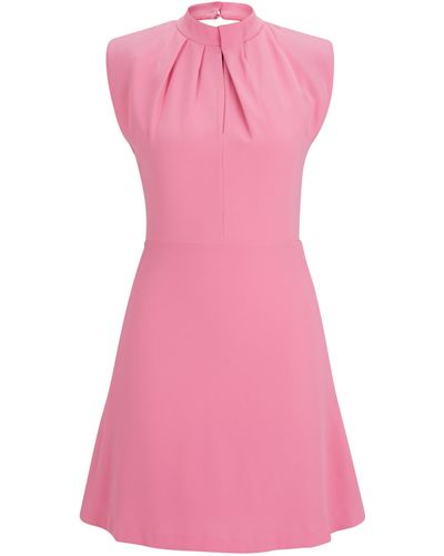 HUGO Mini-jurk Met Gedrapeerd Detail Aan De Voorkant - Roze