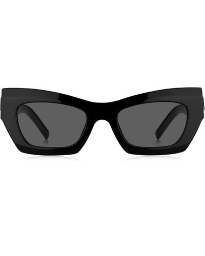 BOSS Sonnenbrille aus schwarzem Acetat mit charakteristischen Metalldetails