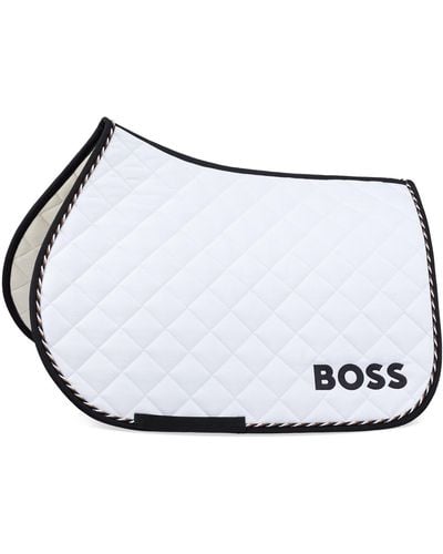 BOSS Equestrian Jumping Fast-drying Saddle Pad With Logo - White