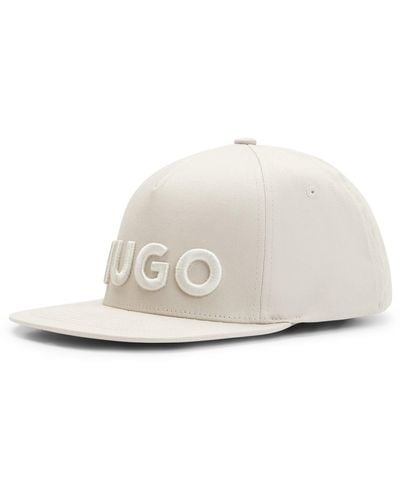 HUGO Flexfit® Stretch-cotton Cap With 3d Embroidered Logo - White