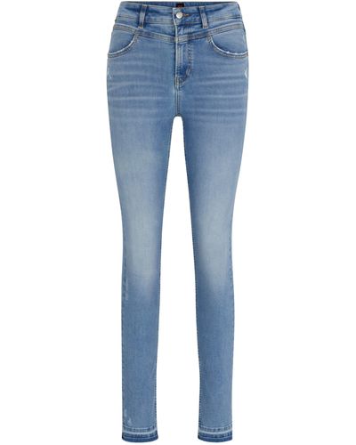 BOSS Blaue Jeans aus besonders elastischem Denim
