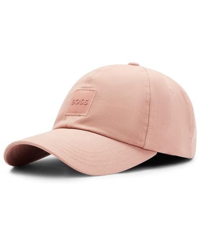 BOSS Cotton-twill Cap With Tonal Logo Patch - Pink