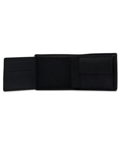 HUGO Leather Wallet With Embossed Logo - Black