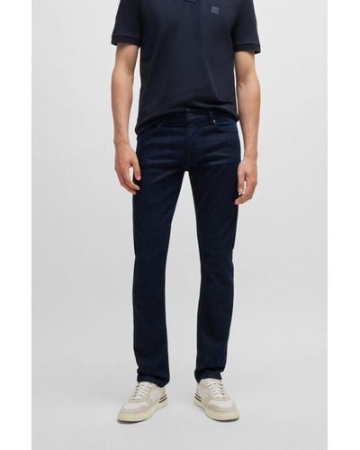 BOSS Slim-fit Jeans In Blue Comfort-stretch Denim