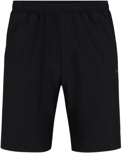 BOSS Shorts de secado rápido con logo reflectante decorativo - Negro