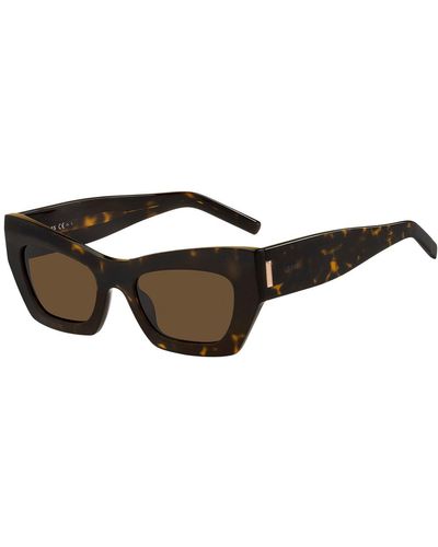 BOSS Havana-acetate Sunglasses With Signature Hardware - Multicolour