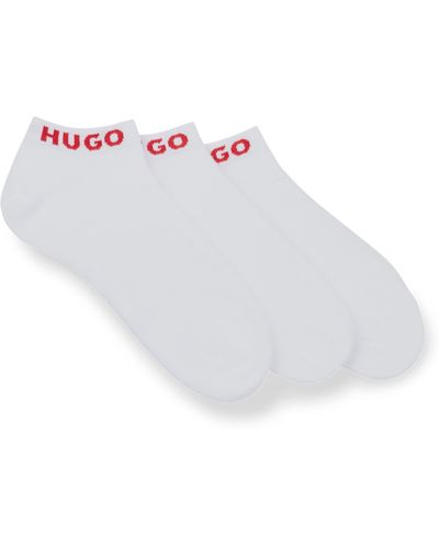 HUGO Set Van Drie Paar Sokken Van Een Katoenmix - Wit