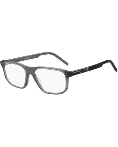 HUGO Grey-acetate Optical Frames With Rubberised Logo