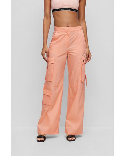 Orange Cargo pants for Women | Lyst