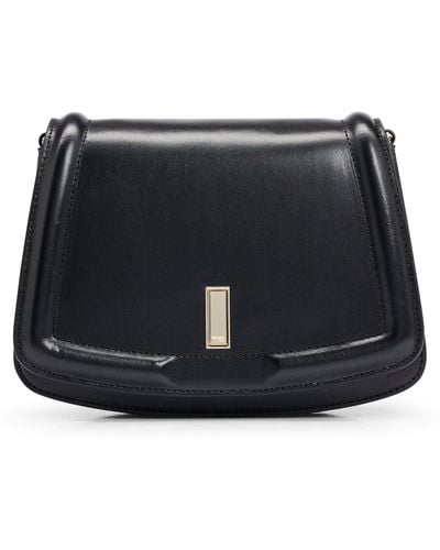 BOSS Leather Saddle Bag With Branded Hardware - Black