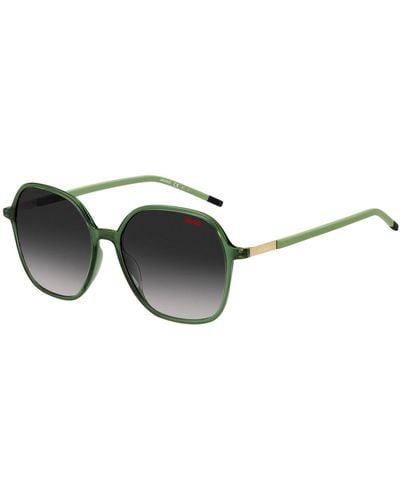 HUGO Green Sunglasses With Stainless-steel Temples - Black