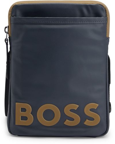 BOSS by HUGO BOSS Logo Belt Bag In Patterned Fabric in Black for Men | Lyst