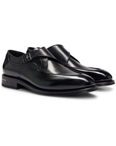 BOSS Monkstraps aus poliertem Leder - Schwarz