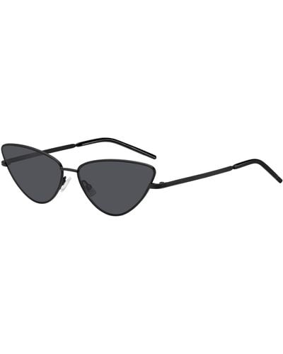 BOSS Cat-eye Sunglasses In Black Steel With Signature Detailing