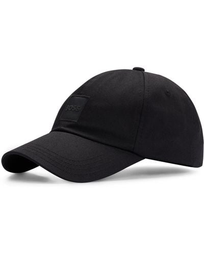 BOSS Cotton-twill Cap With Logo Patch - Black