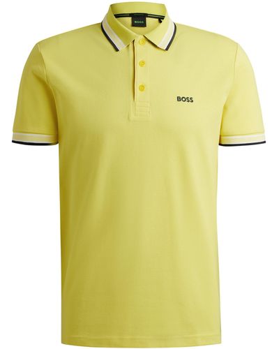 BOSS Poloshirt PADDY Regular Fit - Gelb
