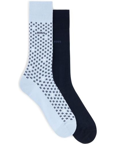 BOSS Two-pack Of Regular-length Socks - Blue