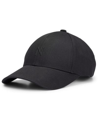 BOSS Naomi X Cotton-twill Cap With 3d Embroidery - Black