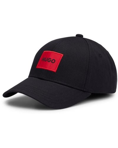 HUGO Cotton-twill Cap With Red Logo Label