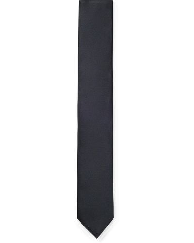 HUGO Tie In Pure-silk Twill - Black