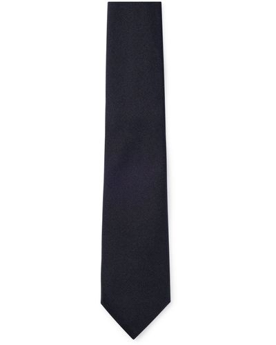 BOSS Cravate habillée en jacquard de soie - Bleu