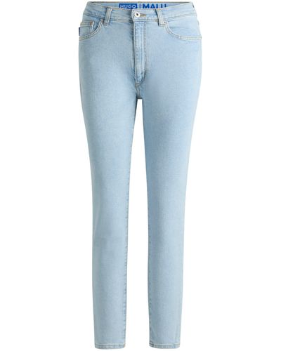 HUGO Skinny-fit Jeans Van Aquablauw Stretchdenim