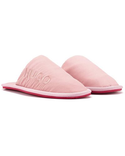HUGO Pantoffels Met Logo En Repreve®-bovenzijde - Roze