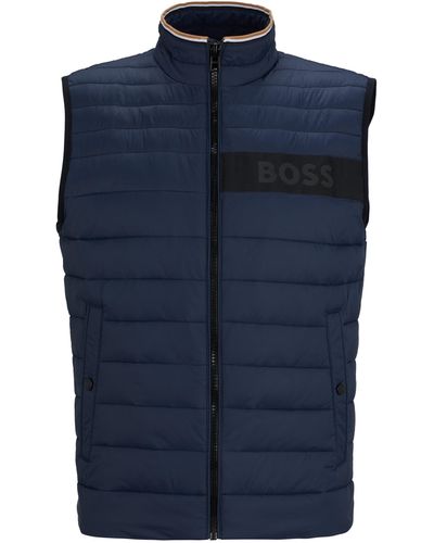 BOSS Darolan Gewatteerd Vest - Blauw