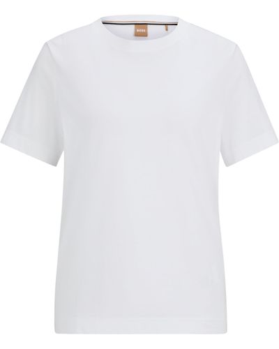BOSS Relaxed-Fit T-Shirt aus Bio-Baumwoll-Jersey - Weiß