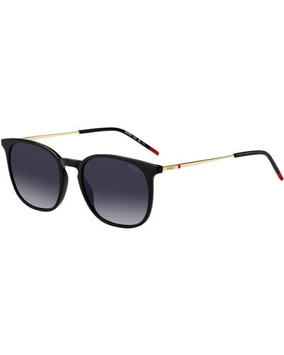 HUGO Black Sunglasses With Gold-tone Temples