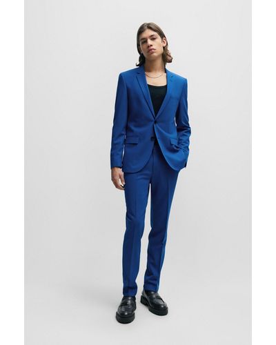 HUGO Extra-slim-fit Suit In Performance-stretch Fabric - Blue