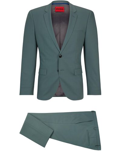 HUGO Extra Slim-Fit Anzug aus Performance-Stretch-Gewebe - Grün