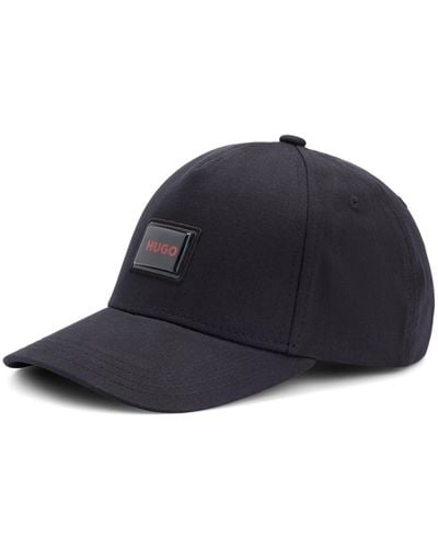 HUGO Cotton-twill Cap With Logo Patch - Blue