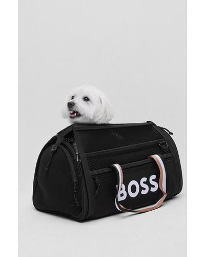 BOSS Dog Travel Bag With Quilted Mat - Black