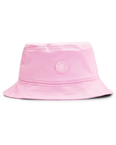HUGO Fischerhut aus Baumwoll-Twill mit Logo-Stickerei - Pink