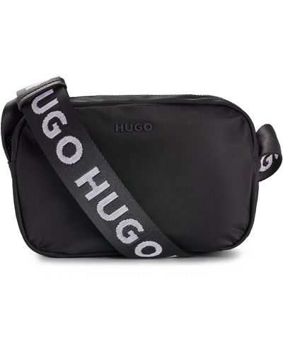 HUGO Crossbodytas Met Logodetail En Logoband - Zwart