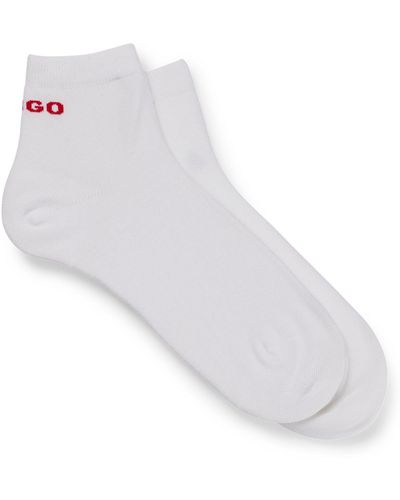 HUGO Paquete de dos pares de calcetines cortos - Blanco